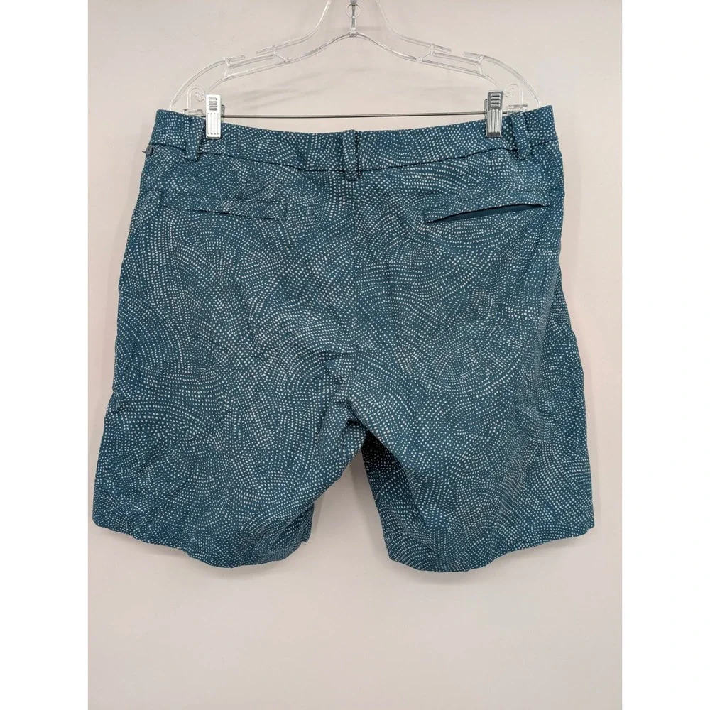 Lululemon Commission Short Dot Print Wave Teal Blue Men's Size 36 Chino ABC